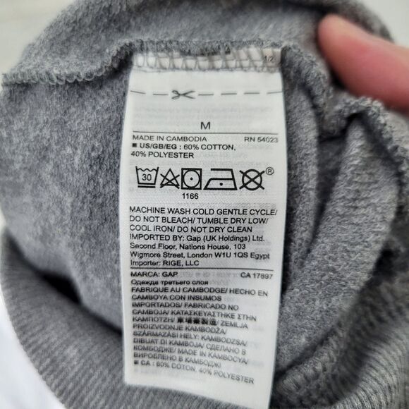 2/$20 Gap Plain Grey Top Blouse 80% Cotton Size: M - Picture 8 of 8